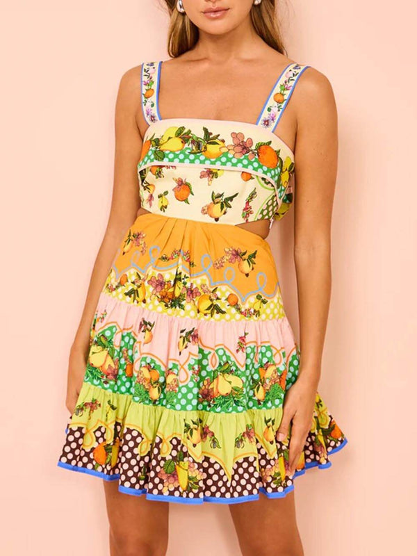 Limoncello Summer Ruffle Mini Dress