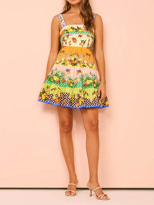 Limoncello Summer Ruffle Mini Dress