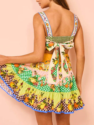 Limoncello Summer Ruffle Mini Dress