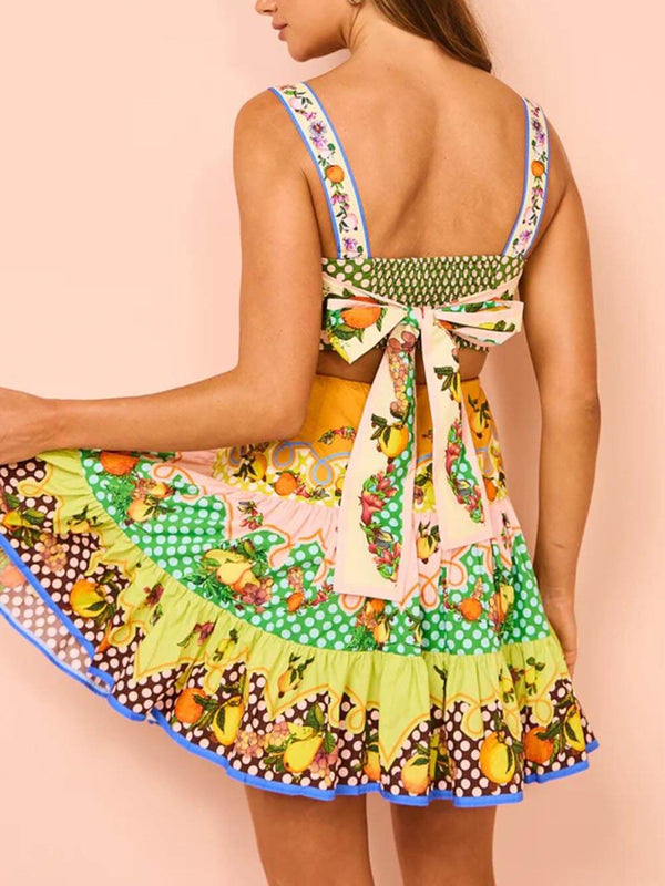 Limoncello Summer Ruffle Mini Dress
