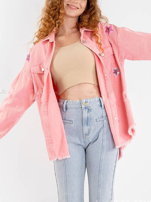 Lunara Star Sequin Cardigan Jacket