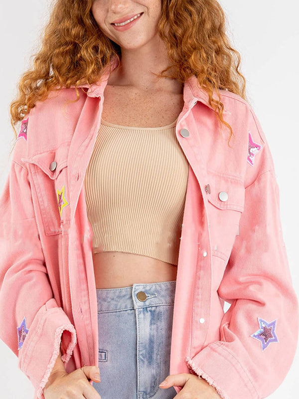 Lunara Star Sequin Cardigan Jacket