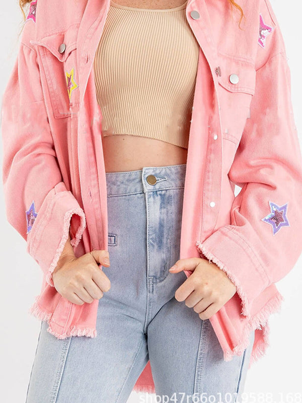Lunara Star Sequin Cardigan Jacket
