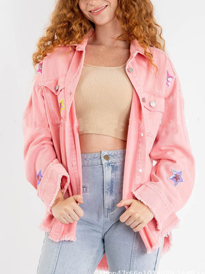 Lunara Star Sequin Cardigan Jacket