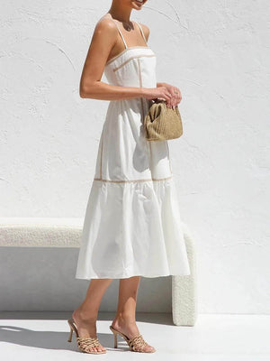 Elena Contrast Trim Midi Dress