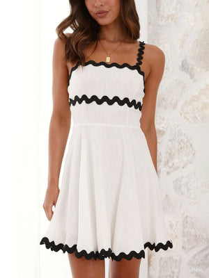 Lysette Ric Rac Linen Mini Dress