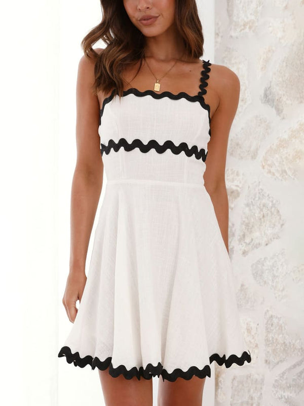 Lysette Ric Rac Linen Mini Dress