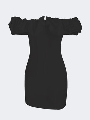 Vivienne Satin Ruffle Strapless Mini Dress