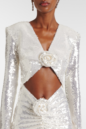 Celeste One-Shoulder Sequin Maxi Dress