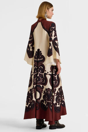 Amora Grenadilla Print Satin Maxi Dress