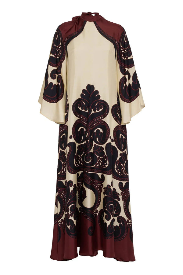 Amora Grenadilla Print Satin Maxi Dress