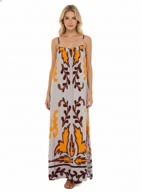 Amara Ethnic Print Cami Maxi Dress