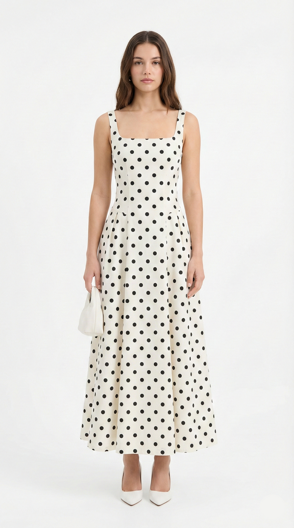 Audrey Polka - Maxi Dress