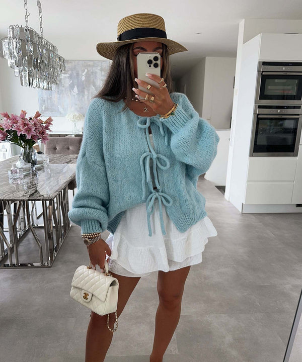 Elodie Lace-Up - Cardigan