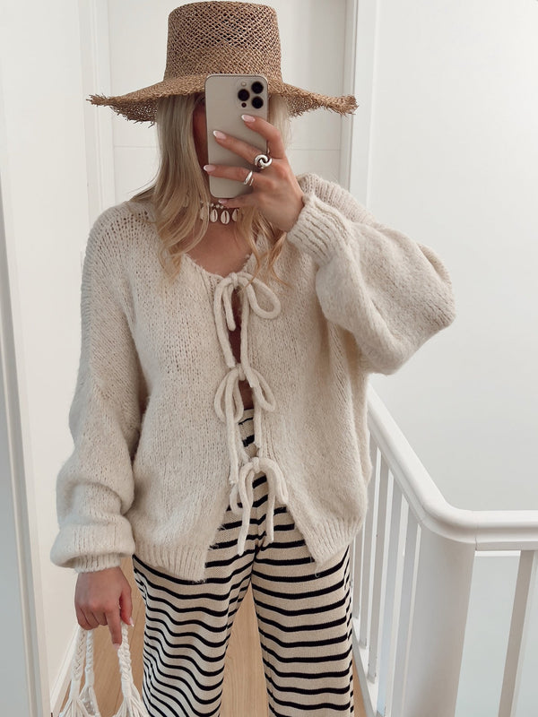 Elodie Lace-Up - Cardigan