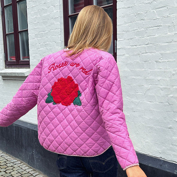 Marise Rose Print Quilted Jacket