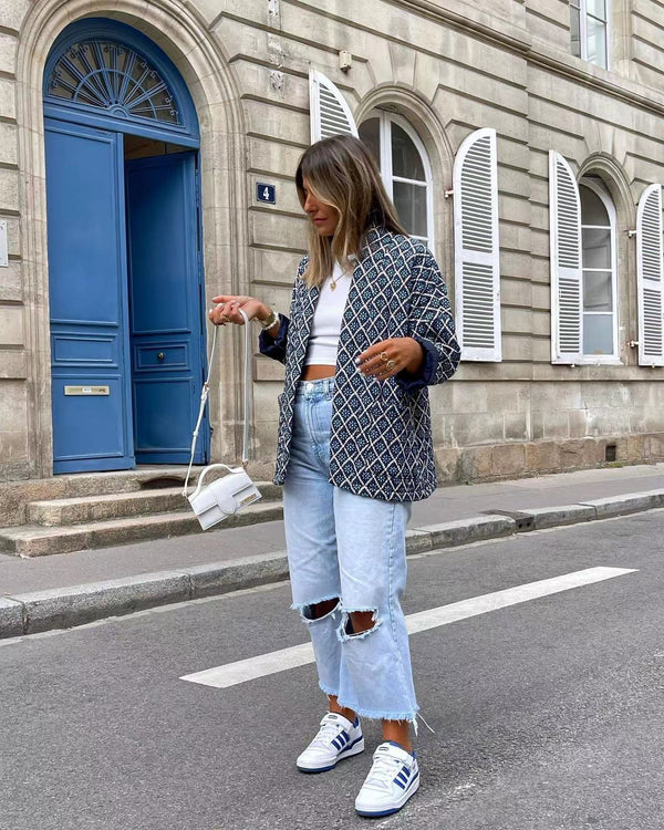 Elowen Quilted Floral Geometric Jacket