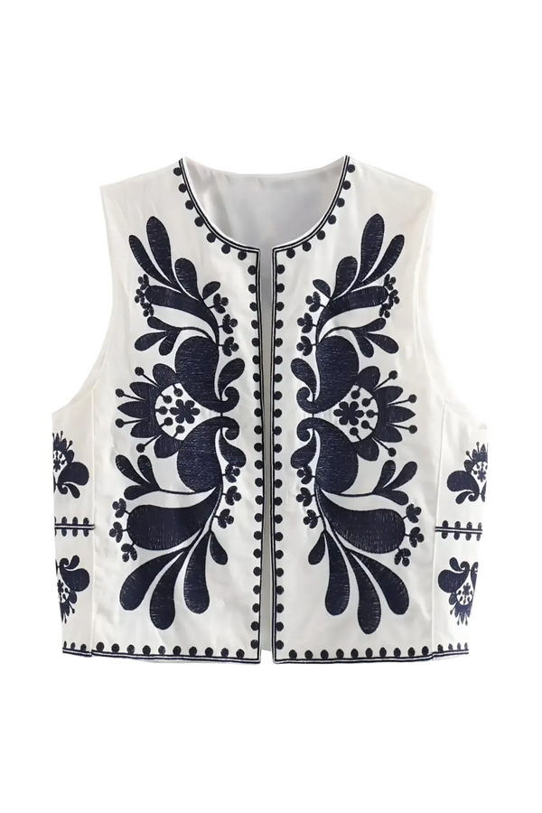 Arinne Embroidered Waistcoat Vest