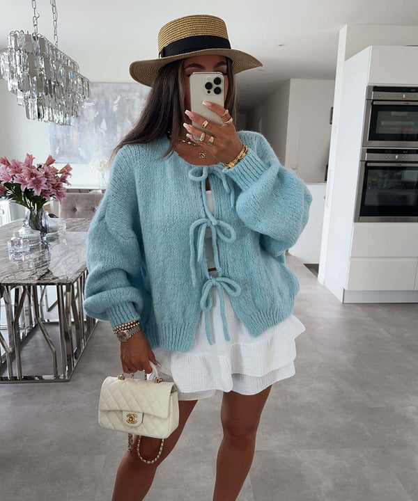 Elodie Lace-Up - Cardigan