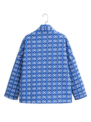 Elowen Quilted Floral Geometric Jacket
