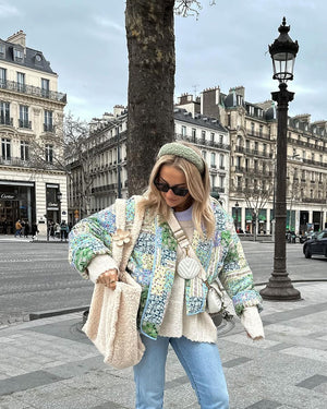 Noelia Floral Patchwork Quilted Jacket