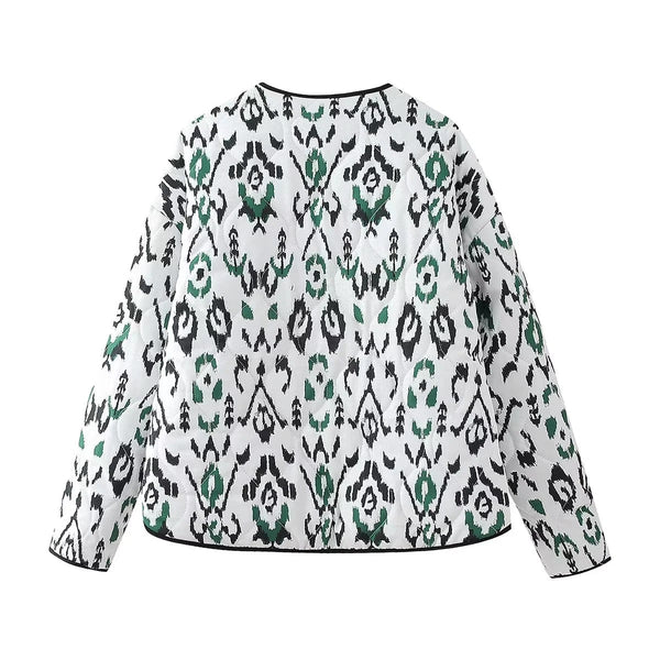 Aria Geometric Quilted Lightweight Jacket