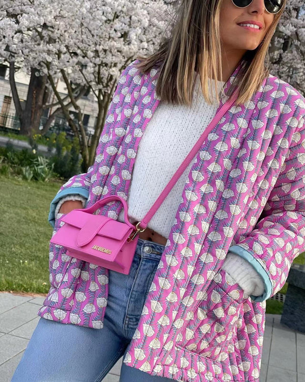 Elowen Quilted Floral Geometric Jacket