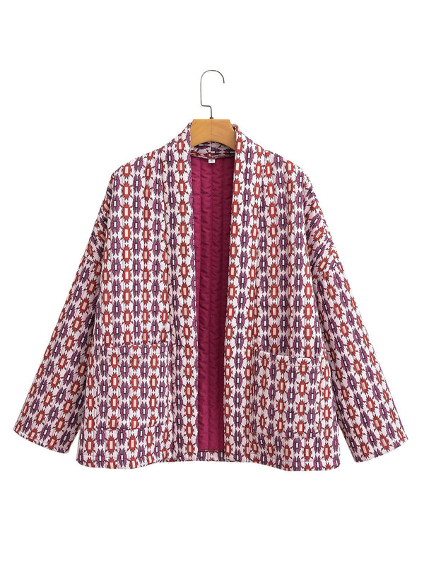 Elowen Quilted Floral Geometric Jacket