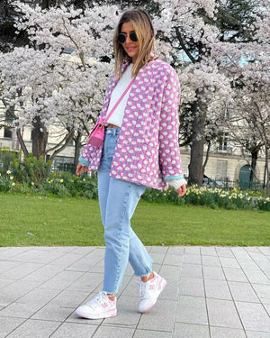 Elowen Quilted Floral Geometric Jacket