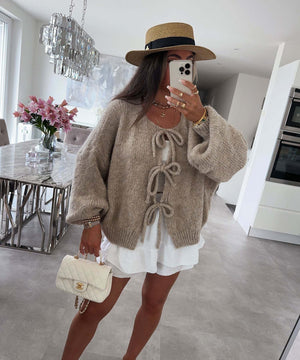 Elodie Lace-Up - Cardigan