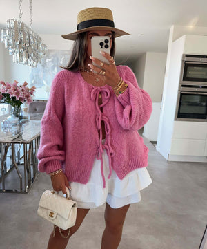 Elodie Lace-Up - Cardigan