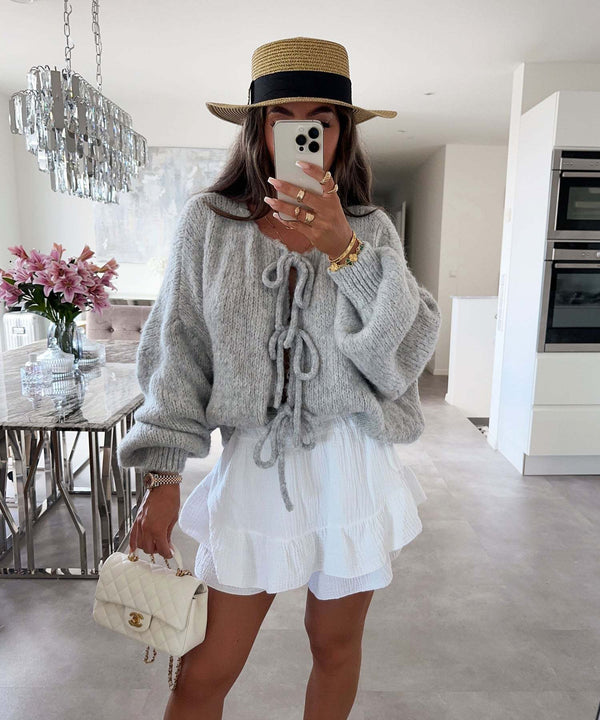 Elodie Lace-Up - Cardigan