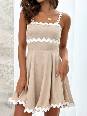 Lysette Ric Rac Linen Mini Dress