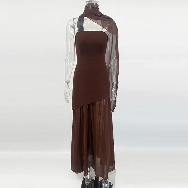 Valentina Draped Evening Gown