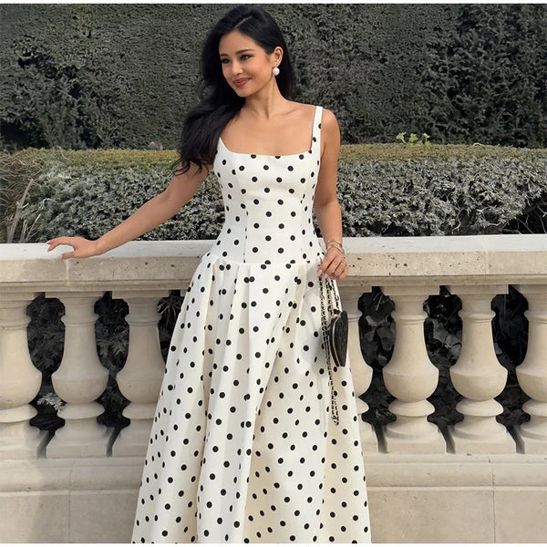Audrey Polka - Maxi Dress