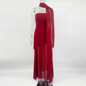 Valentina Draped Evening Gown