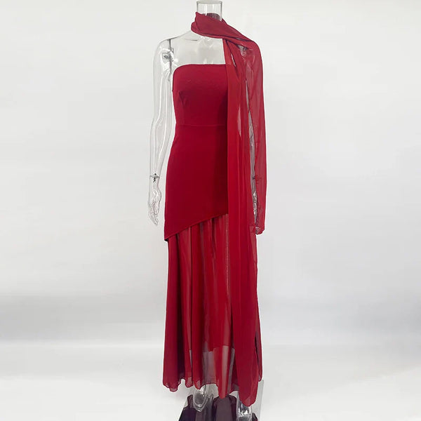 Valentina Draped Evening Gown