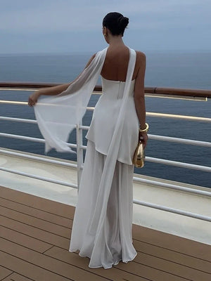 Valentina Draped Evening Gown