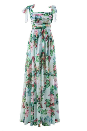 Selena Floral Ruffle Maxi Dress