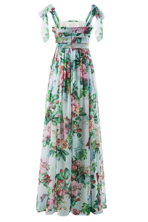 Selena Floral Ruffle Maxi Dress