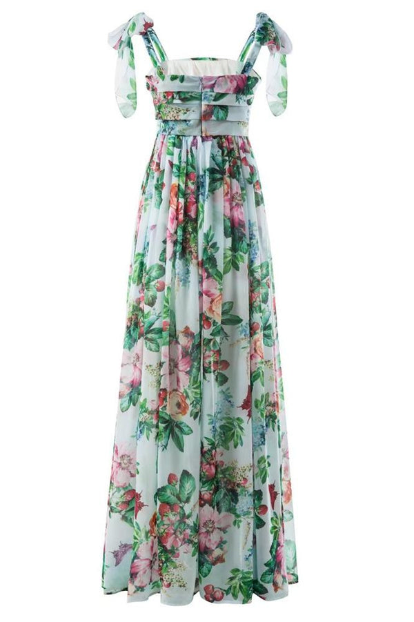 Selena Floral Ruffle Maxi Dress