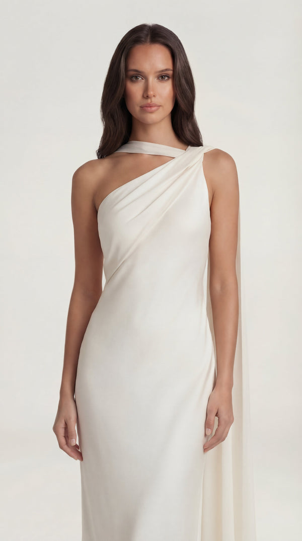 Satin Slip Maxi Dress Femme Alira