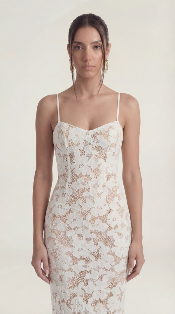 Cut Out Midi Dress Femme Raya