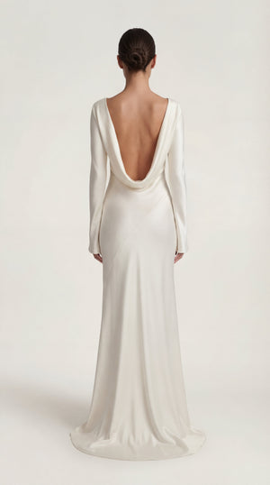 Satin Maxi Dress Femme Nayana