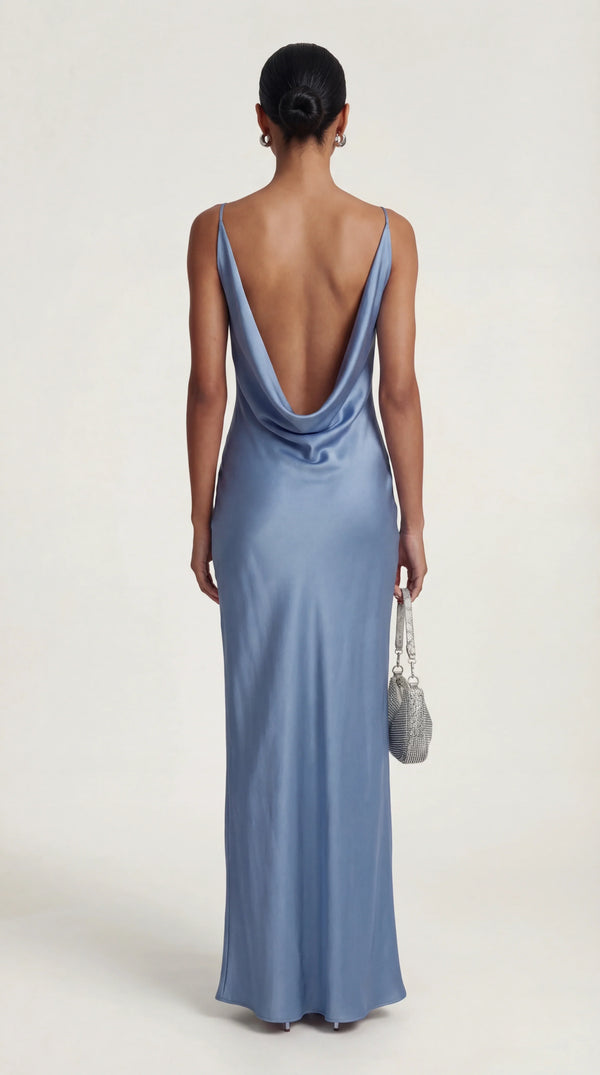 Satin Maxi Dress Femme Ramona