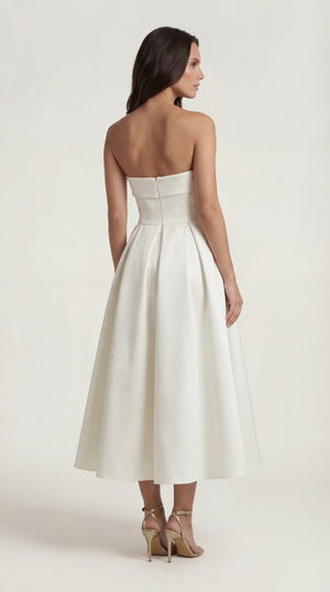 Wrap Maxi Dress White Femme Thea