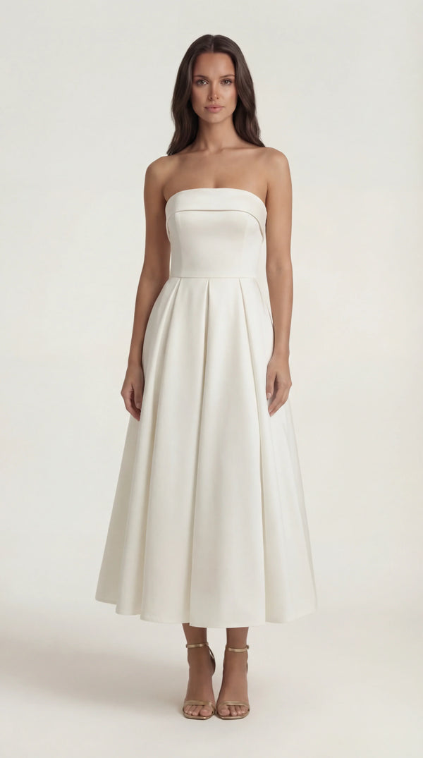 Wrap Maxi Dress White Femme Thea