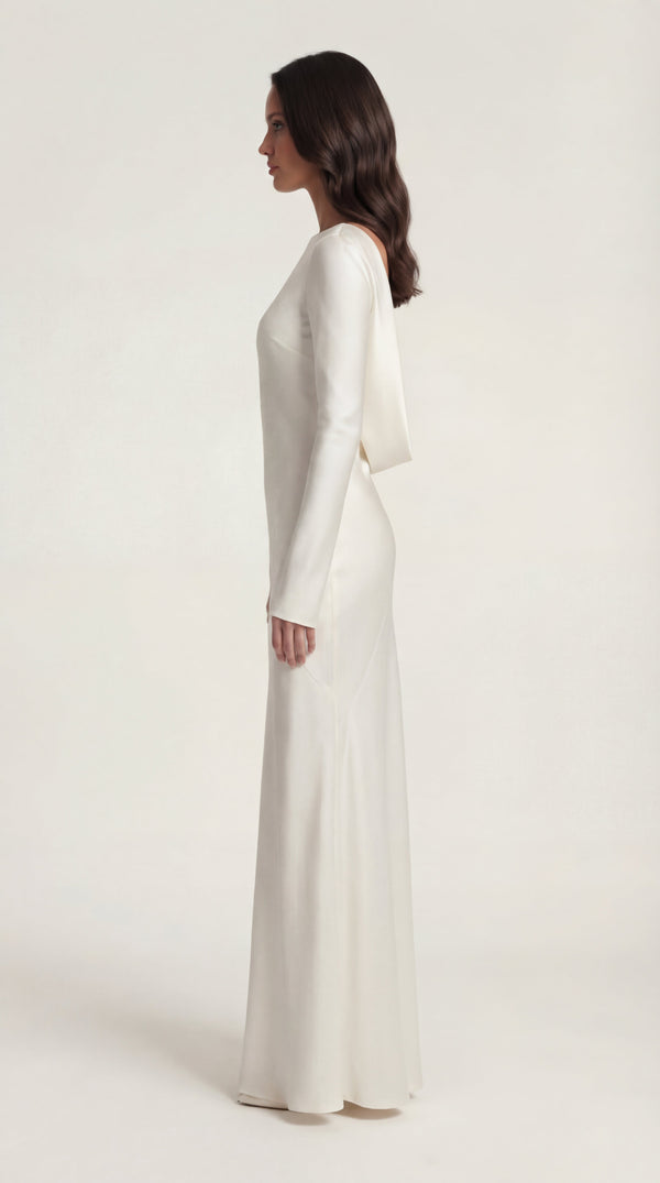 Satin Maxi Dress Femme Nayana