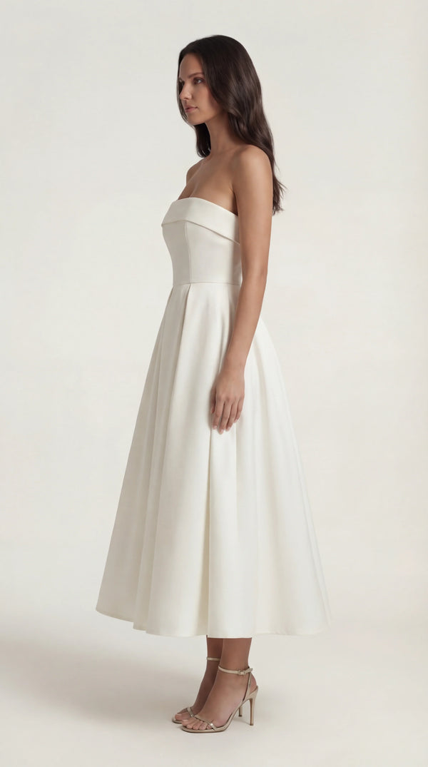 Wrap Maxi Dress White Femme Thea