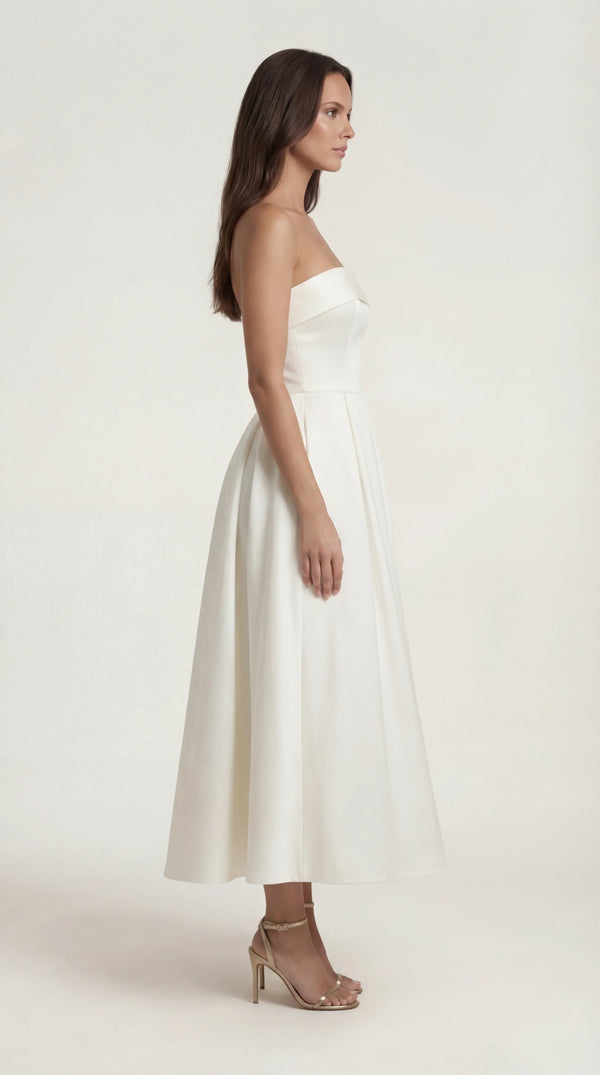 Wrap Maxi Dress White Femme Thea